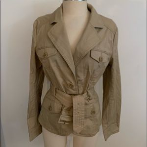 Khaki belted jacket